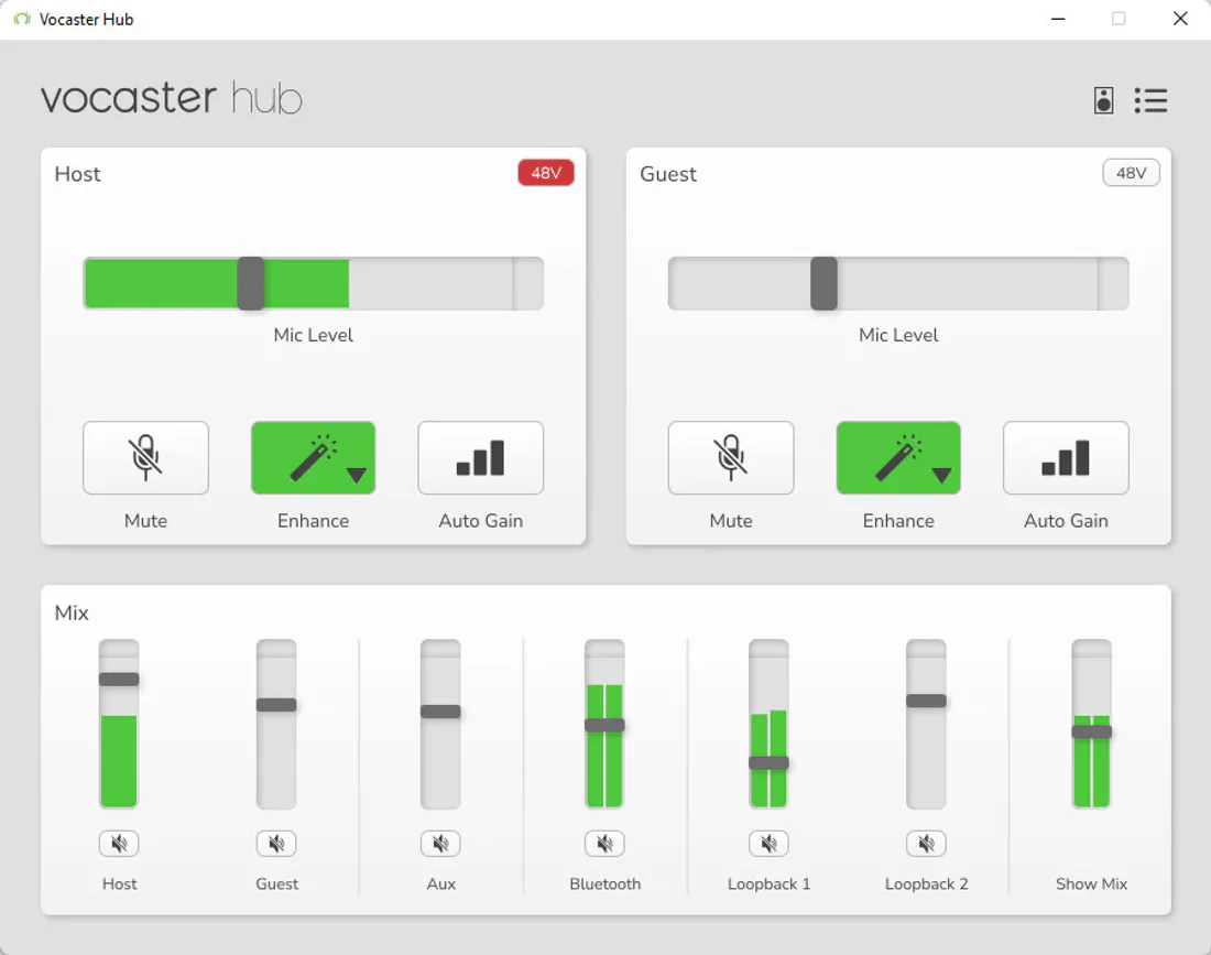 Focusrite Vocaster One, USB lydkort for podcast, 1 x mik input
