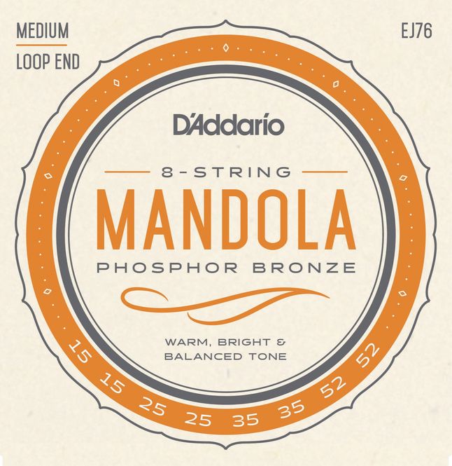 Hovedbilde D'Addario Fretted EJ76 Mandola Phosphor Bronze .015-.052 Medium