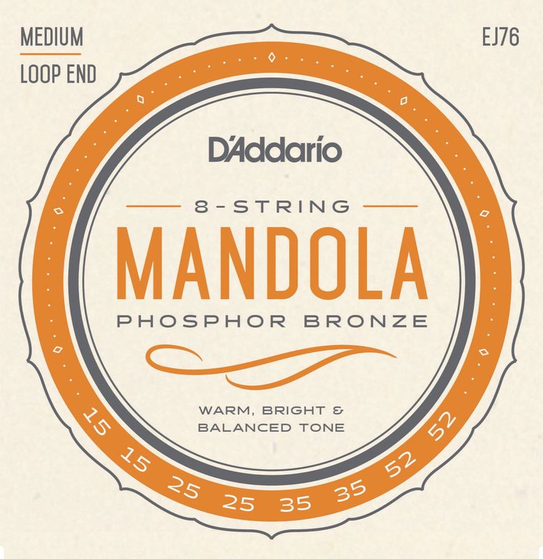 D'Addario Fretted EJ76 Mandola Phosphor Bronze .015-.052 Medium