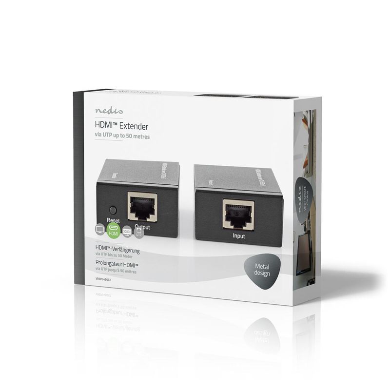Nedis HDMI Extender over CAT6, Opp til 60.0m, 1080p, 1.65 Gbps