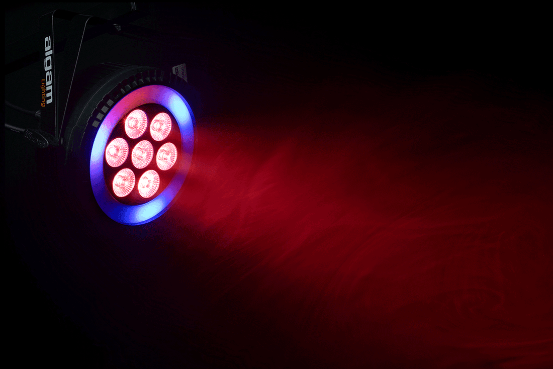 Algam Lighting PAR WASH 76 RING 7 x 6W LED m/RGB LED Ring
