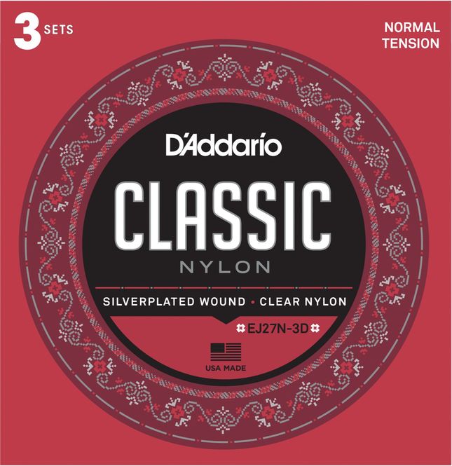 Hovedbilde D'Addario Fretted EJ27N-3D Normal (3-pack)