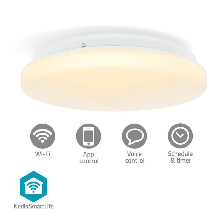 SmartLife Wi-Fi Rund Taklys 1820lm, RGB / Varm til avkjølt hvitt, 2700 - 6500K, IP44