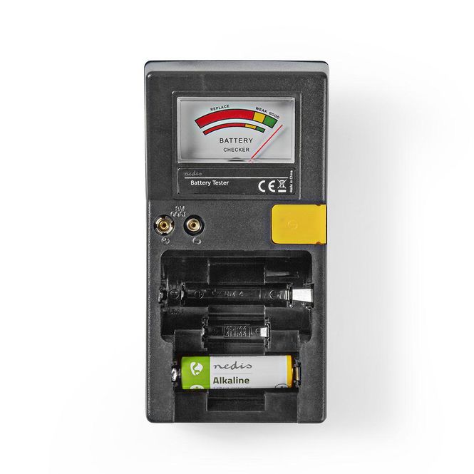 Hovedbilde Nedis Batteri tester for 9V - AA - AAA - Button Cell - C - D | Sort