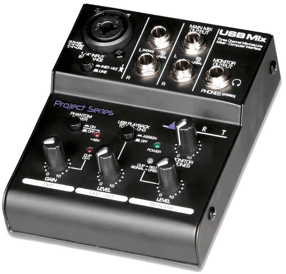 ART USB MIX 3-Channel Mixer / USB Audio Interface