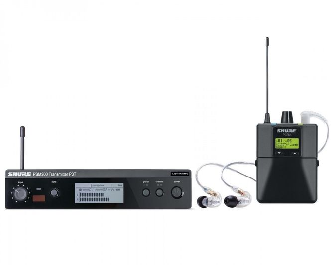 Hovedbilde Shure PSM 300, Personlig Monitor System m/ SE215-CL propper, Stereo, Frekvens H20 (518-542)