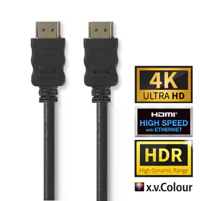 Hovedbilde Nedis High Speed 4K HDMI kabel med Ethernet, 4K@30Hz, 10.2 Gbps, 2m