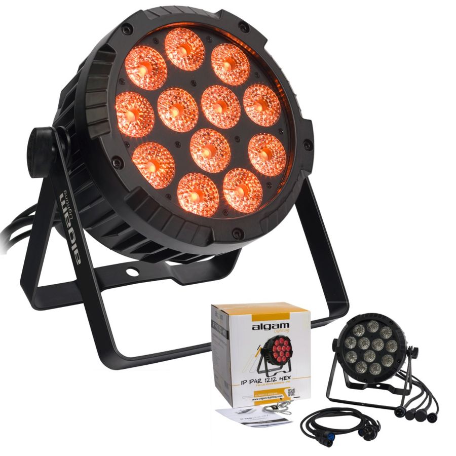 Algam IP-PAR-1212-HEX - 12x12W RGBWA+UV, IP65, 40° spredning, utendørsbruk