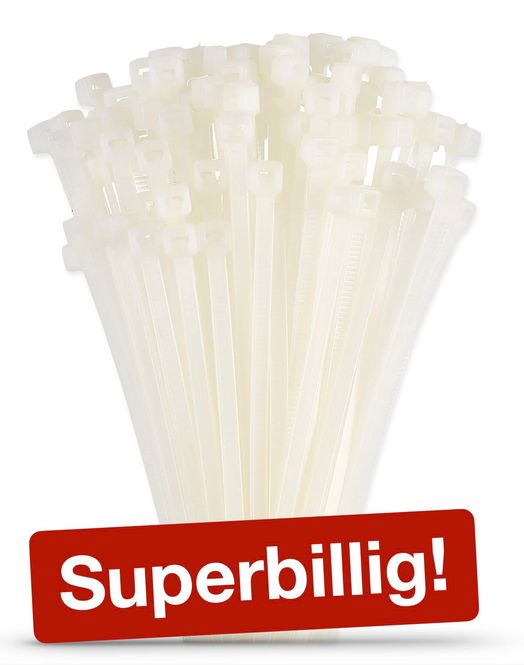 Hovedbilde Fixapart Strips 14 cm, Hvit - 100 stk.