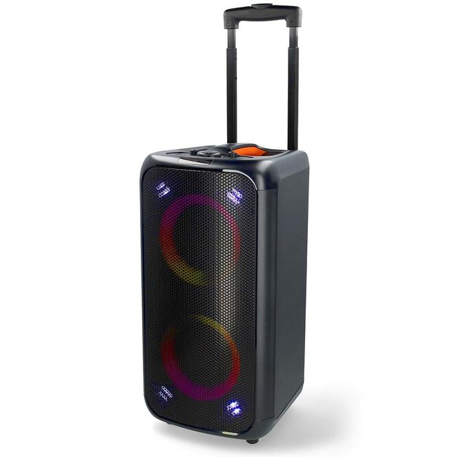 Hovedbilde Nedis Bluetooth Party Boks, 240W, Dobbel Bass, mikrofoninngang, håndtak, Partylys
