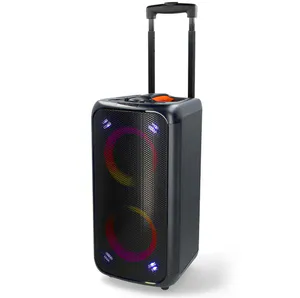 Hovedbilde Nedis Bluetooth Party Boks, 240W, Dobbel Bass, mikrofoninngang, h&aring;ndtak, Partylys