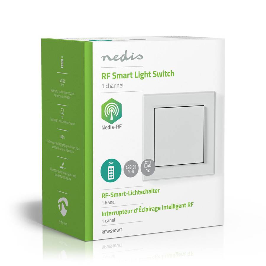 Nedis RF-Kontakt , enkel trådløs veggbryter
