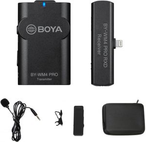 Hovedbilde BOYA BY-WM4 PRO-K3 tr&aring;dl&oslash;st mikr.syst 1 kanal. 2.4GHz. Lighting plugg for IOS 