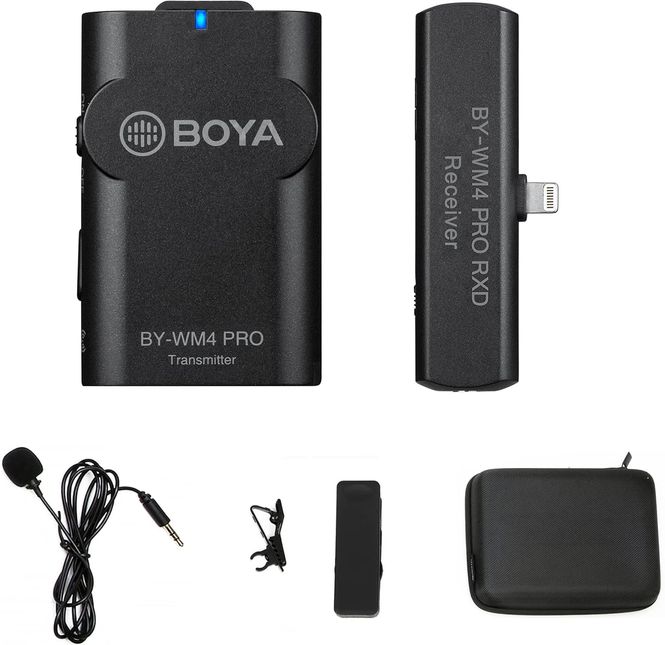 Hovedbilde BOYA BY-WM4 PRO-K3 trådløst mikr.syst 1 kanal. 2.4GHz. Lighting plugg for IOS 