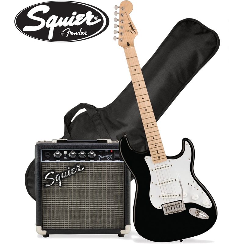 Squier Sonic Stratocaster gitarpakke, Sort