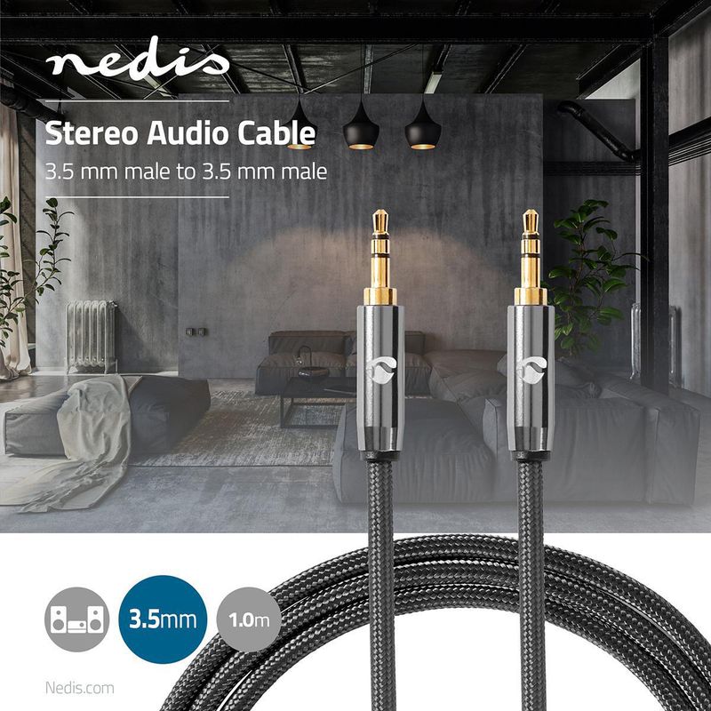 Nedis High-end Profigold mini stereo jack-kabel, 3.5mm, 2 meter