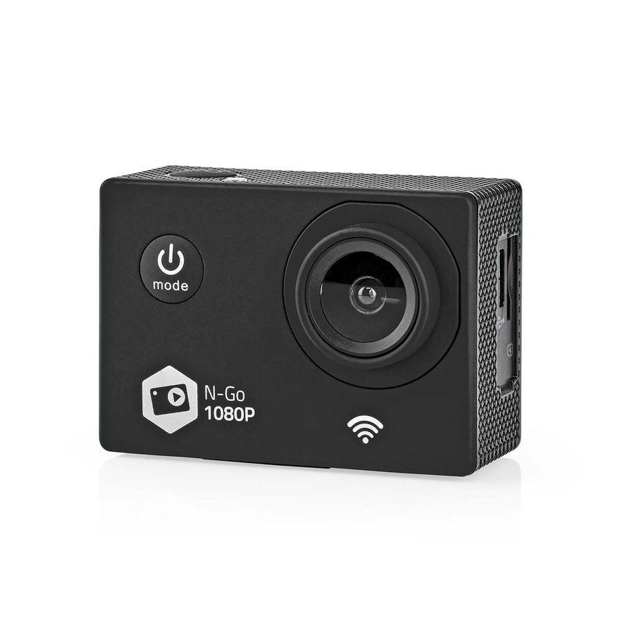 Nedis Actionkamera 1080p@30fps, 12 MPixel, WiFi, HD, vanntett opptil 30M, montering inkludert