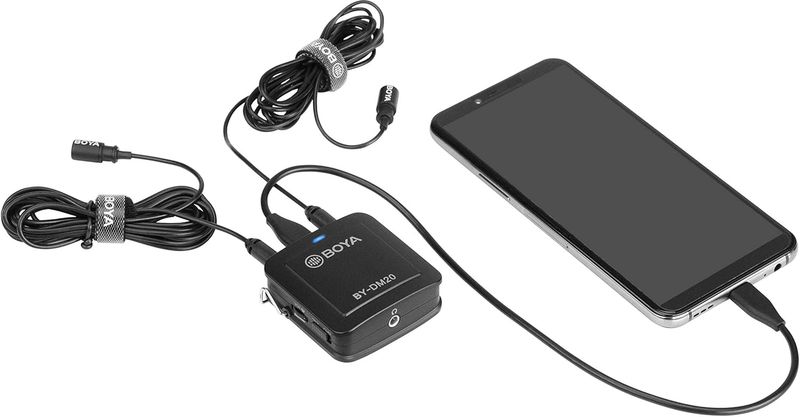 BOYA BY-DM20 tokanals opptakskit for mobil og PC