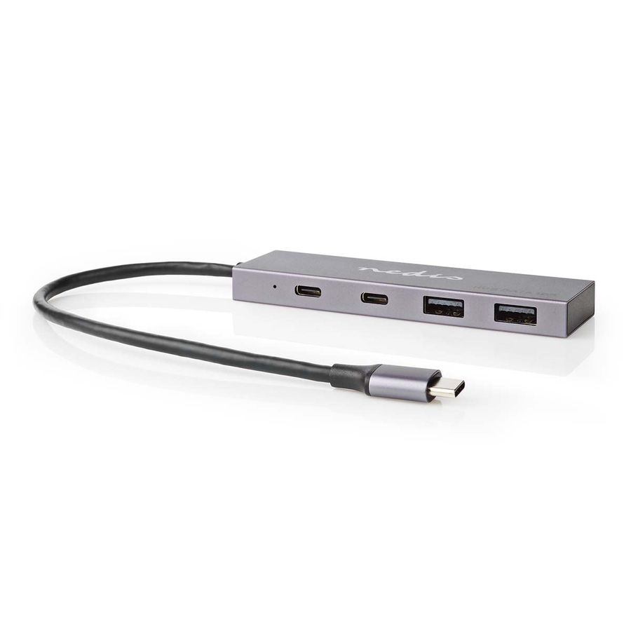 Nedis USB-hub 4-Port port, USB 3.2, USB-Strøm , 10 Gbps