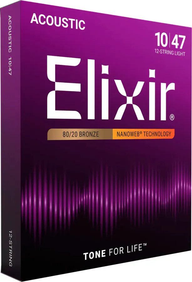 Elixir 11152 Acoustic 80/20 Bronze 12-String NANOWEB 010-047