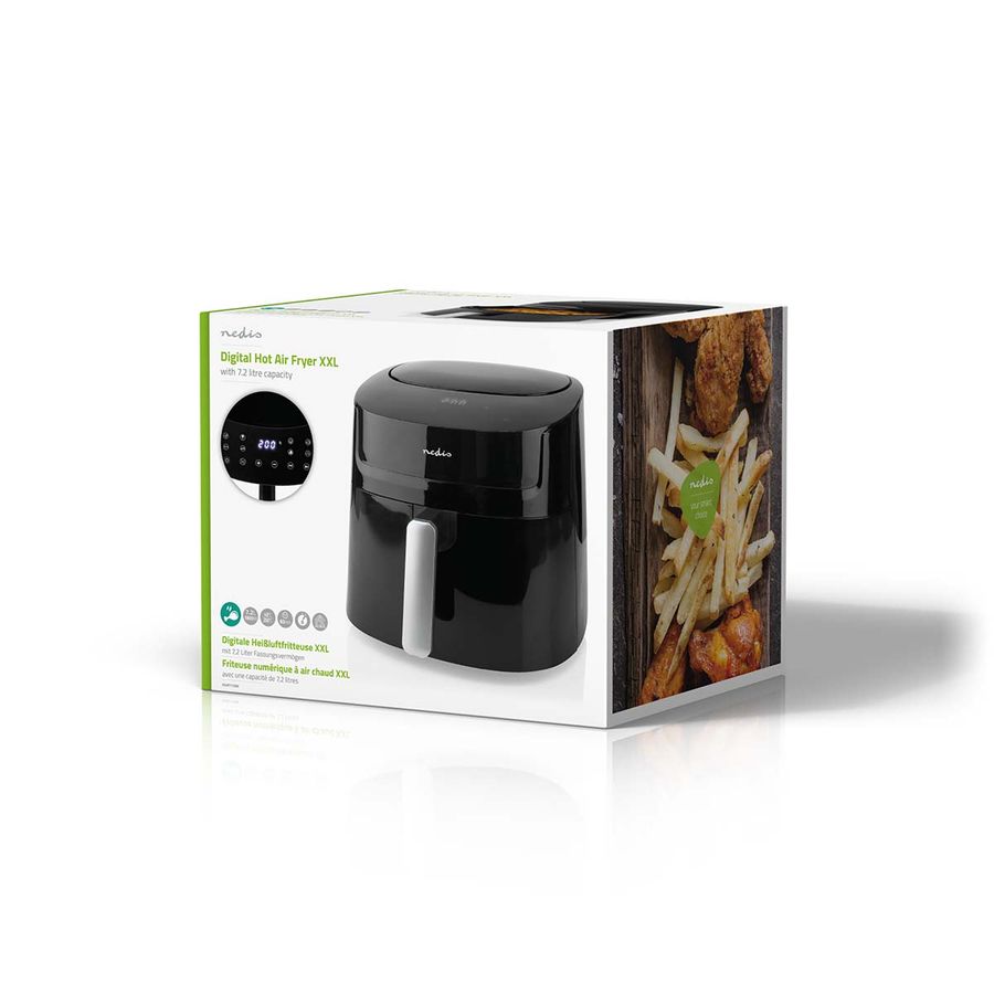 Nedis Digital Hot Air Fryer XXL | 7.2l | 240 min | 8 programmer