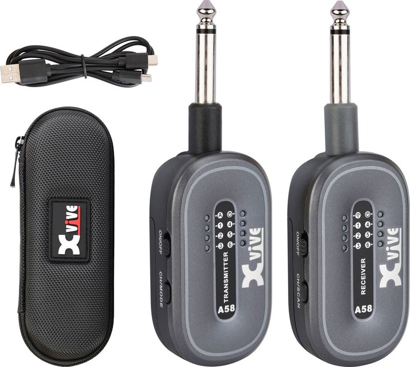 Xvive XA-A58 trådløst gitar/bass system. Oppladbart. 5.8GHz.