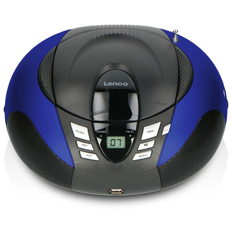 Lenco SCD-37 USB Blue Portable  CD and USB player med radio