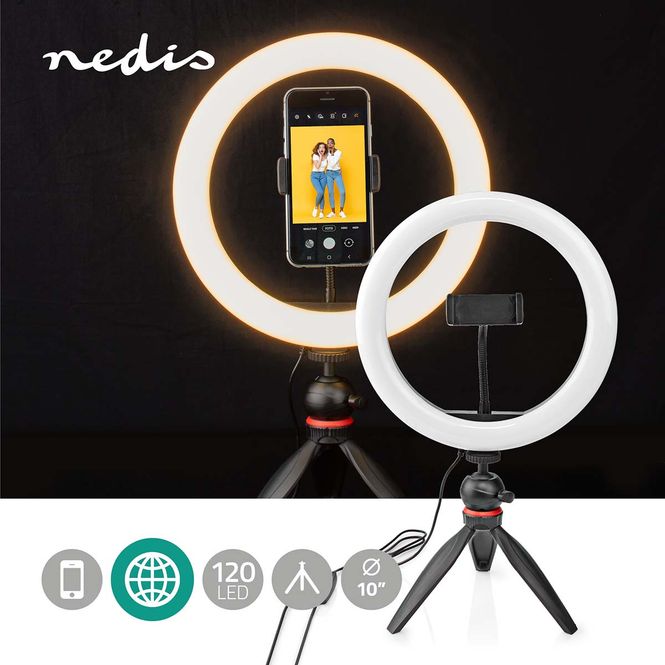 Hovedbilde Nedis Ringlys RLSTND100BK, 10