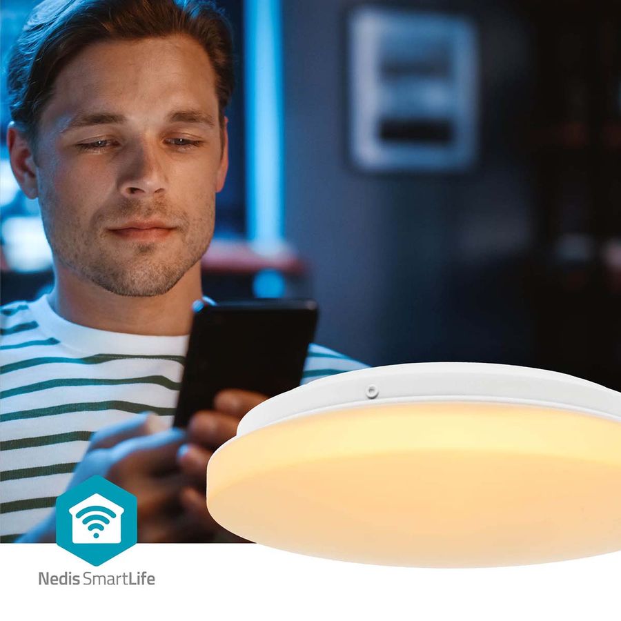 SmartLife Wi-Fi Rund Taklys 1820lm, RGB / Varm til avkjølt hvitt, 2700 - 6500K, IP44