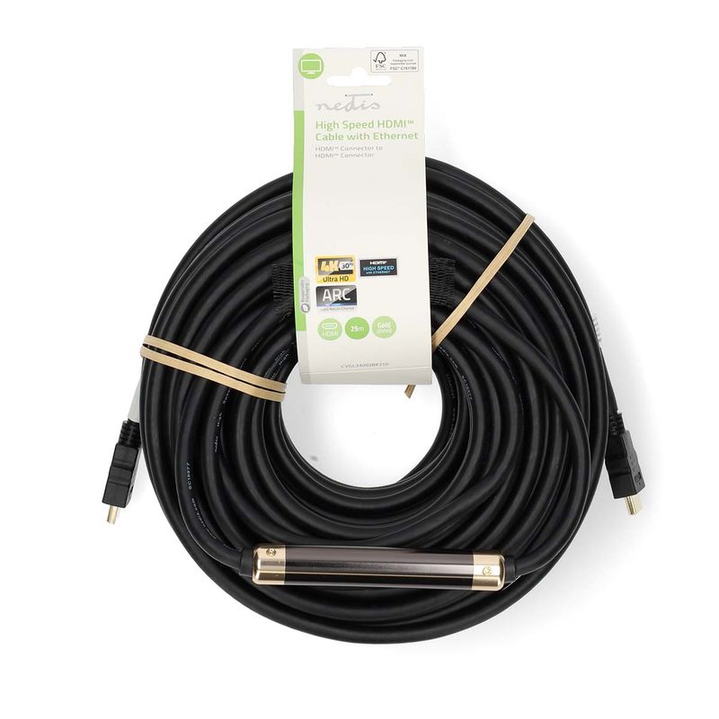 Nedis High Speed 4K HDMI kabel, 25m, Ethernet, 4K@30Hz, 10.2 Gbps