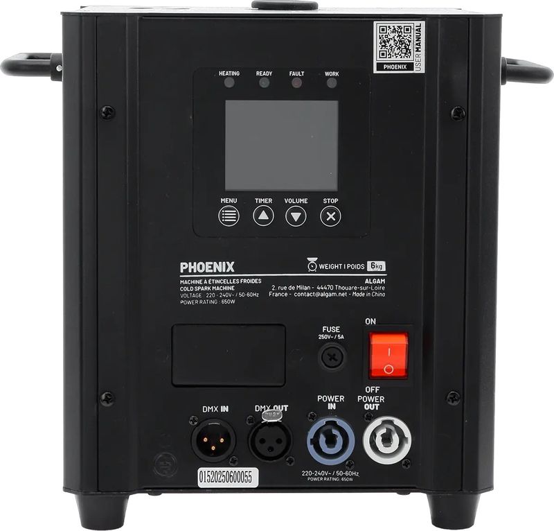 Algam Lighting Phoenix, Pyro / Cold Spark Machine