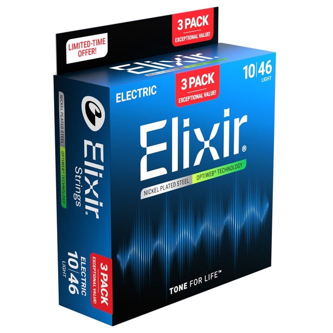 Hovedbilde Elixir 16572 Electric Nickel Plated Steel Optiweb 010-046 3-Pack