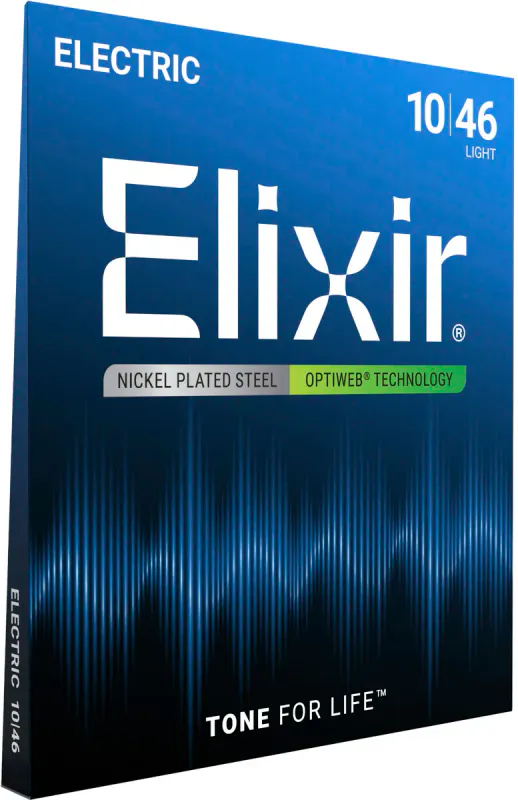 Elixir 19052 Electric Nickel Plated Steel Optiweb 010-046