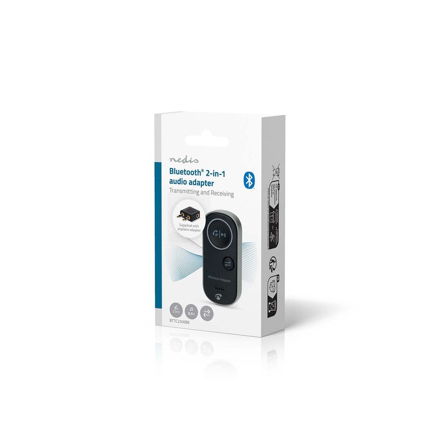 Nedis Bluetooth sender & mottaker, koble til to enheter samtidig