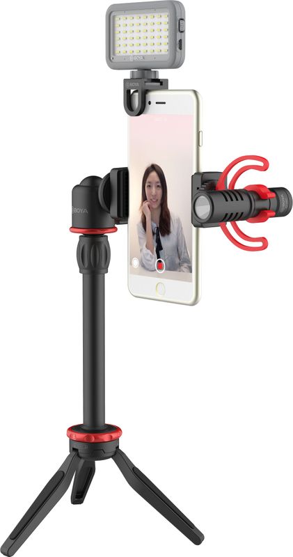 BOYA BY-VG350 vlogging kit med mikrofon og LED-lys