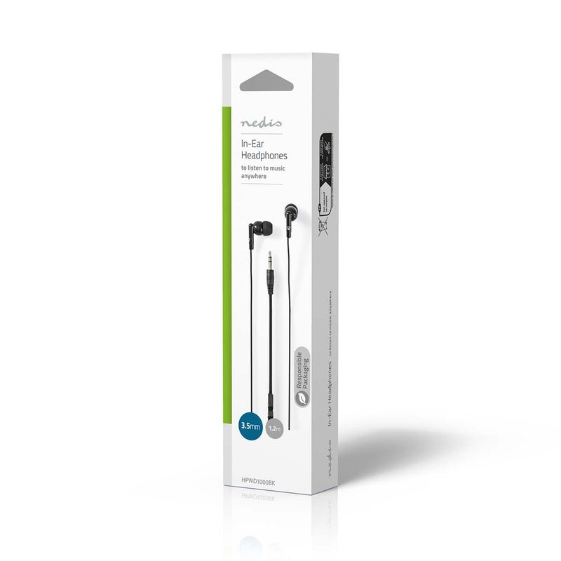 Nedis HPWD1000BK kablet hodetelefoner - In-Ear Monitorer