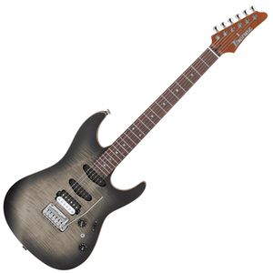 Hovedbilde Ibanez TQM2-CUF Tom Quayle - Charcoal Black Burst Flat