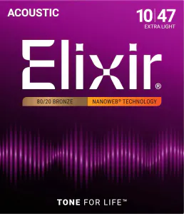 Hovedbilde Elixir 11002 Acoustic 80/20 Bronze Nanoweb 010-047