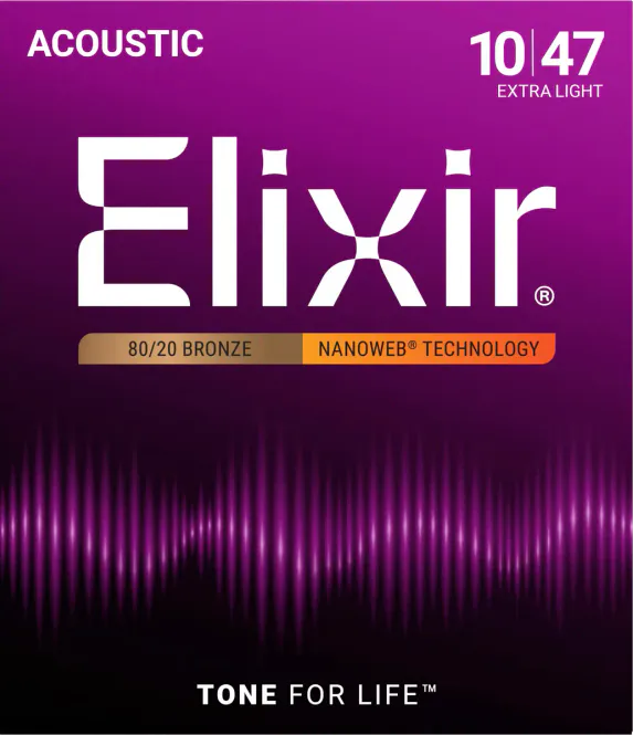 Hovedbilde Elixir 11002 Acoustic 80/20 Bronze Nanoweb 010-047