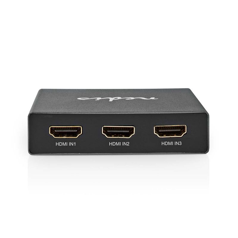 Nedis HDMI Switch, 3-Port port(s), 3x HDMI Inngang, HDMI Utgang, 8K@60Hz, 45 Gbps