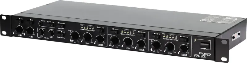 Algam MZR-1005 – 7-kanals rack mikser med 3 soner