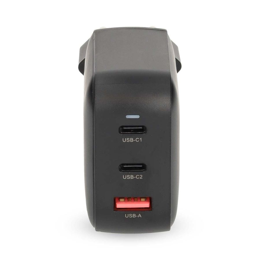 Nedis 100W 2 x USB-C + USB-A lader med Hurtigladefunksjon