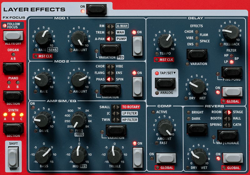 Nord Stage 4, 73 fullvektede Triple Sensor tangenter